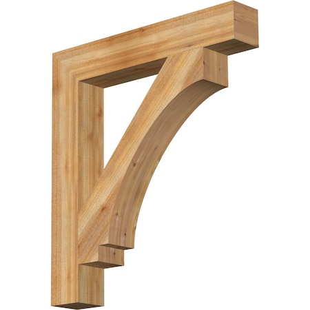 Ekena Millwork Imperial Block Rough Sawn Bracket, Western Red Cedar, 6"W x 38"D x 42"H BKT06X38X42IMP05RWR
